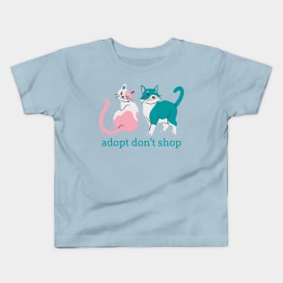 Adopt Don't Shop - Two Cats Kids T-Shirt